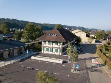 Gemeindehaus Luftaufnahme